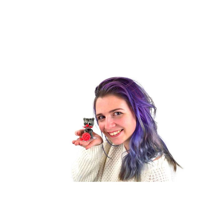 Kit figurine - Fimo - Chat - Multicolore - 8 ans et plus - Mixte