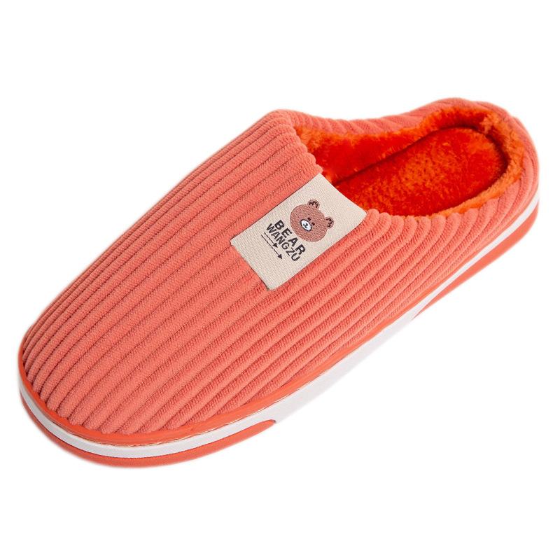 Winter cotton slippers indoor thickened plush non-slip warm home couple household cotton slippers