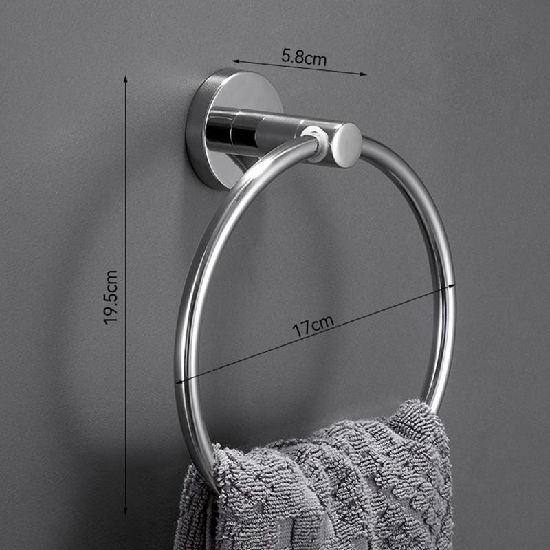 Wall-Mounted 304 Stainless Steel Bathroom Towel Rack and Storage Shelf