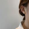 Koreanische Perlen Strass Trendige Runde Ohrringe für Frauen