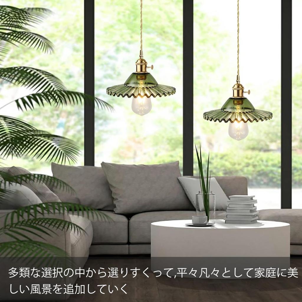Okuchodo Pendant Glass LED Fixture Bare Ceiling Hanging for Dining Living Showa Cute Ceiling 1-Light Light, Shade, Compatible, Only, Bulb, Light,