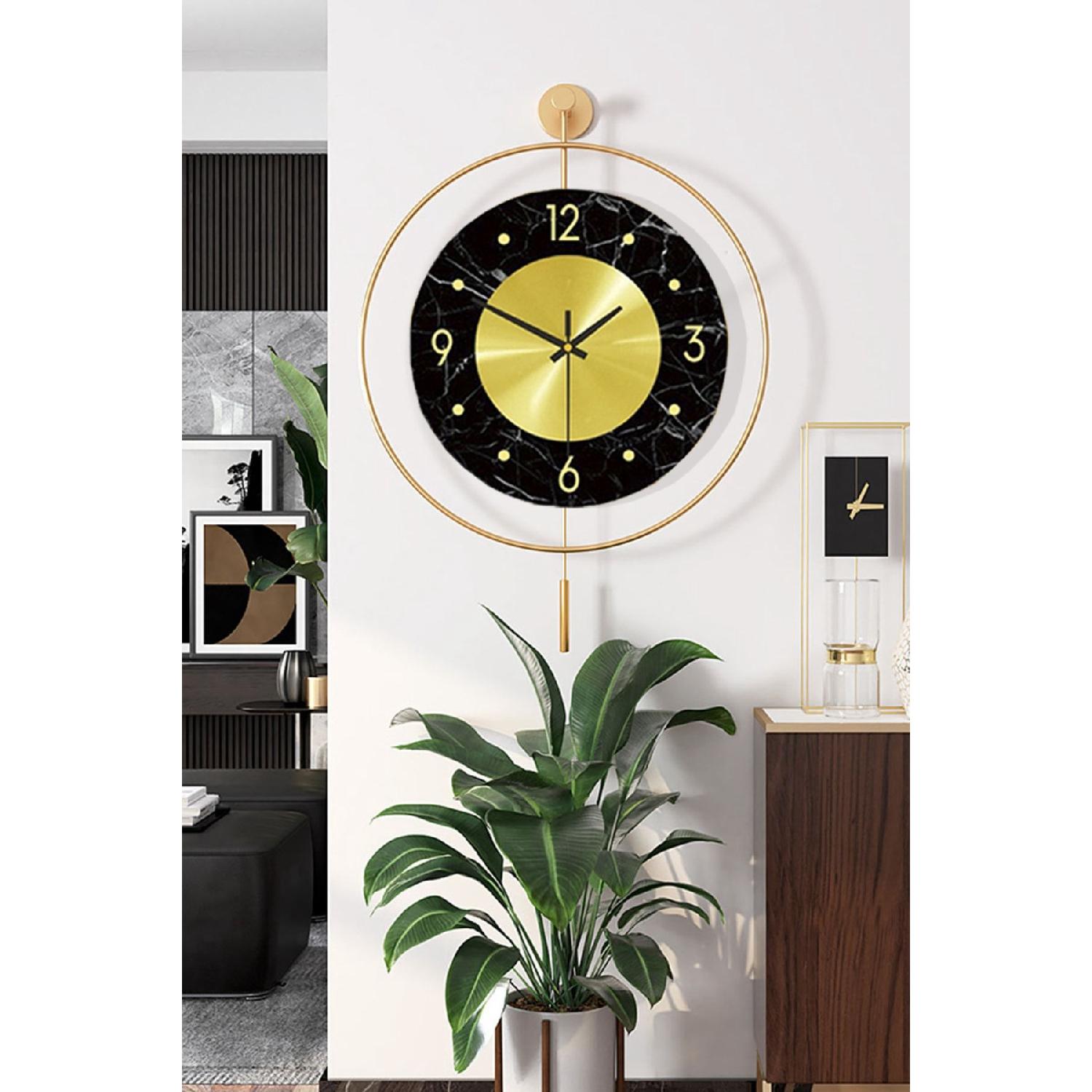 

Dore Time 60 см золотые современные декоративные металлические настенные часы