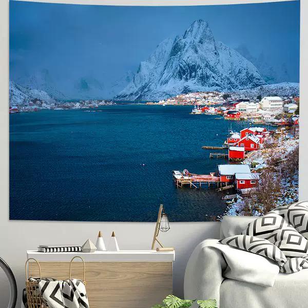 VIKAMA Ama Dablam Mountain Tapestry Himalayas Nature Landscape Wall Hanging for Living Room Bedroom Homestay Decor
