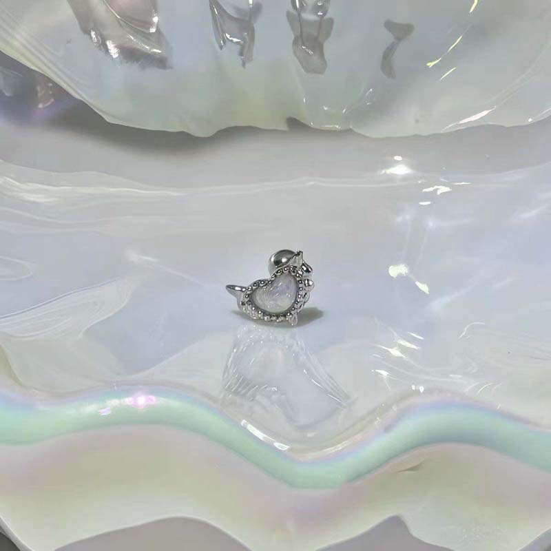 Punk Metal Zircon Heart Stud Earrings for Women Sweet Cute Shiny Crystal Rivet Pendant Piercing Earrings Y2K Jewelry Gifts