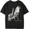 Floerns Damen Grafikdruck Kurzarm T-Shirts Rundhals Oversized T-Shirts