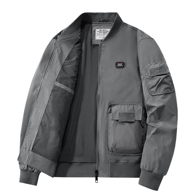 Spring and Autumn Bomber Jackets for Men, Spring and Autumn Air Force Flight Suits, American Baseball Uniforms, Workwear Jackets for Men