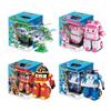 Robocar Poli Transforming Robot Car Robot Authentic Korean Direct from the Head Suitable for Kids Ages 3 and A Great 4-inch 4-Figure Set Poli, Roy,