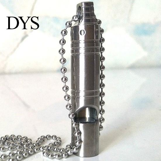 Personal Safety Device Titanium Alloy Emergency Whistle High-decibel Sound Compact Size Keychain Portable Survival with Neck Chain Mini