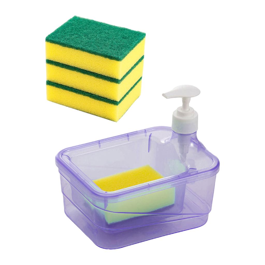 Soap Dispenser Sponge Holder Liquid Pump Bottle Multipurpose Soap Dishes Bathroom Kitchen Accessories Washing Clothes Storage
