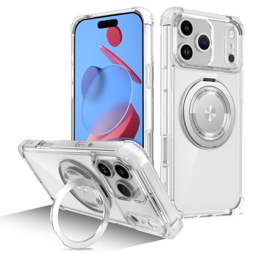 Applicable To iPhone17ProMax Magnetic Mobile Phone Case, Gold Shield Rotating Direct Apple 16Pro Anti-drop Protective Case