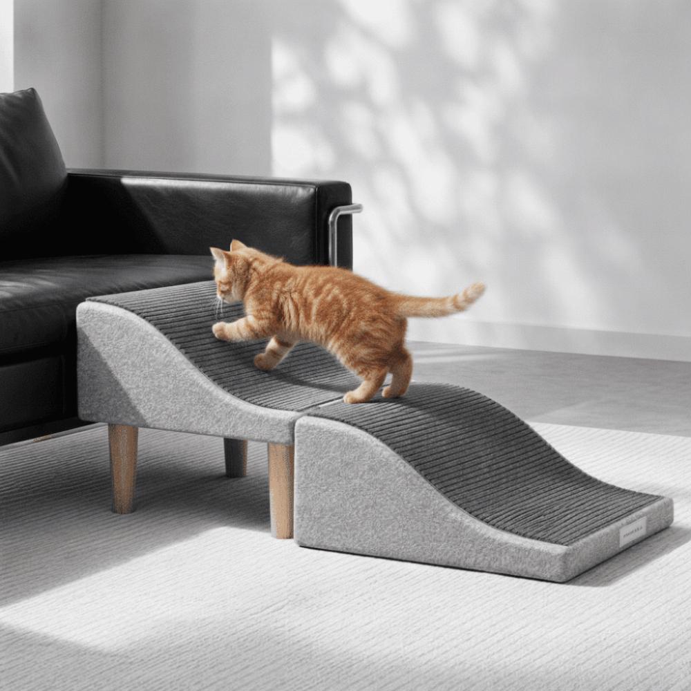 Foldable Multifunctional Pet Ramp Adjustable Dog Stairs Foldable Dog Ramp Small Breed Animal