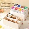 Multi-Compartment Desk Organizer: Handheld Marker Storage Box & Pen Holder