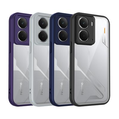 Realme P3 5G RMX5079 Hülle Luftpolster Stoßfest Silikon Bumper Klar Matt Rückseite Hartschale für Realme P3 RealmeP3 RMX5079
