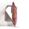 Indenya Inden Long Wallet, Large, Thin Deerskin, Red with White Lacquer, Plum Blossom Pattern, 2107-13-148