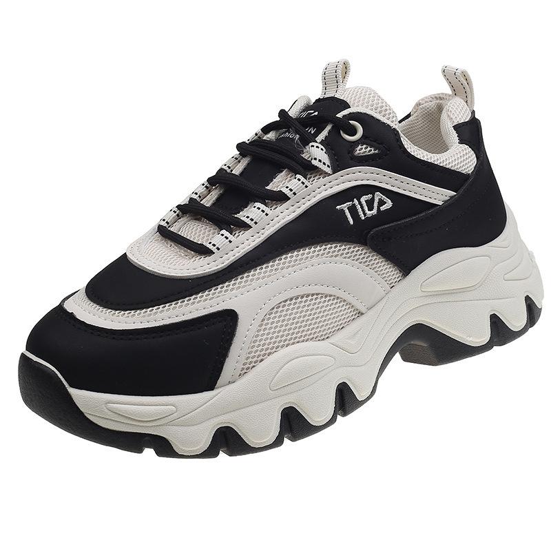 

Dad shoes women s platform women s shoes 2025 new spring and summer Internet celebrity casual sports shoes niche women s single shoes 40 чорний
