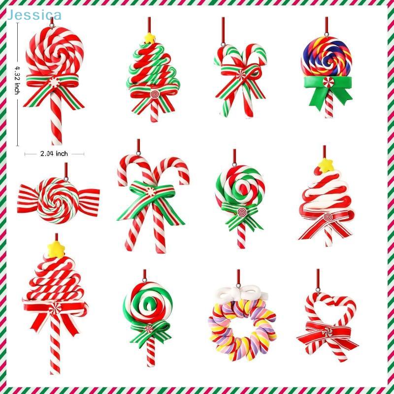 Christmas Series 12Pcs Christmas Tree Decoration Kids Gift Red Xmas Pendant Party Supplies