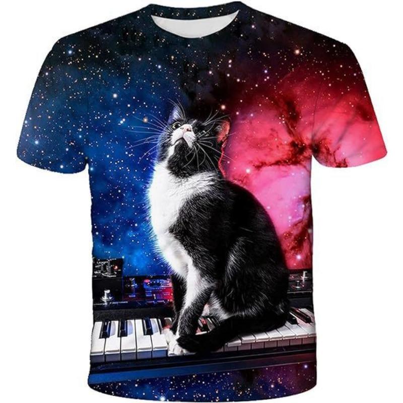 Men's Women's T-shirt with Tiger Lion Leopard Portrait Pattern 3D Digital Print Loose Short Sleeved Top T-Shirts Men’s