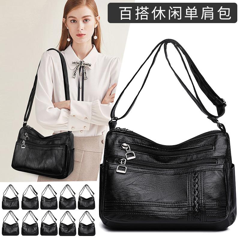 

Женская модная сумка через плечо из водонепроницаемой кожи Hundred - новая вместительная многофункциональная сумка через плечо 25*9*18