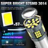 2X P21W LED 1156 BA15S BAU15S PY21W 1157 BAY15D P21/5W Led T20 7440 W21W WY21W 7443 W21/5W Żarówki 57SMD Samochód Kierunkowskaz Hamulec Światła cofania Lampa samochodowa