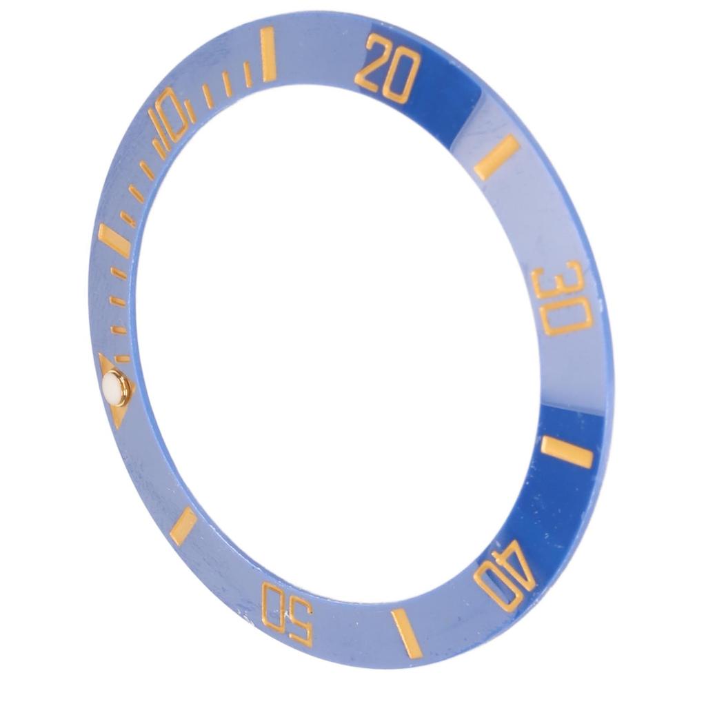 40mm Diameter Watch Bezel Insert Ring Clear Scale Luminous Ceramic Replacement Bezel Insert Gold