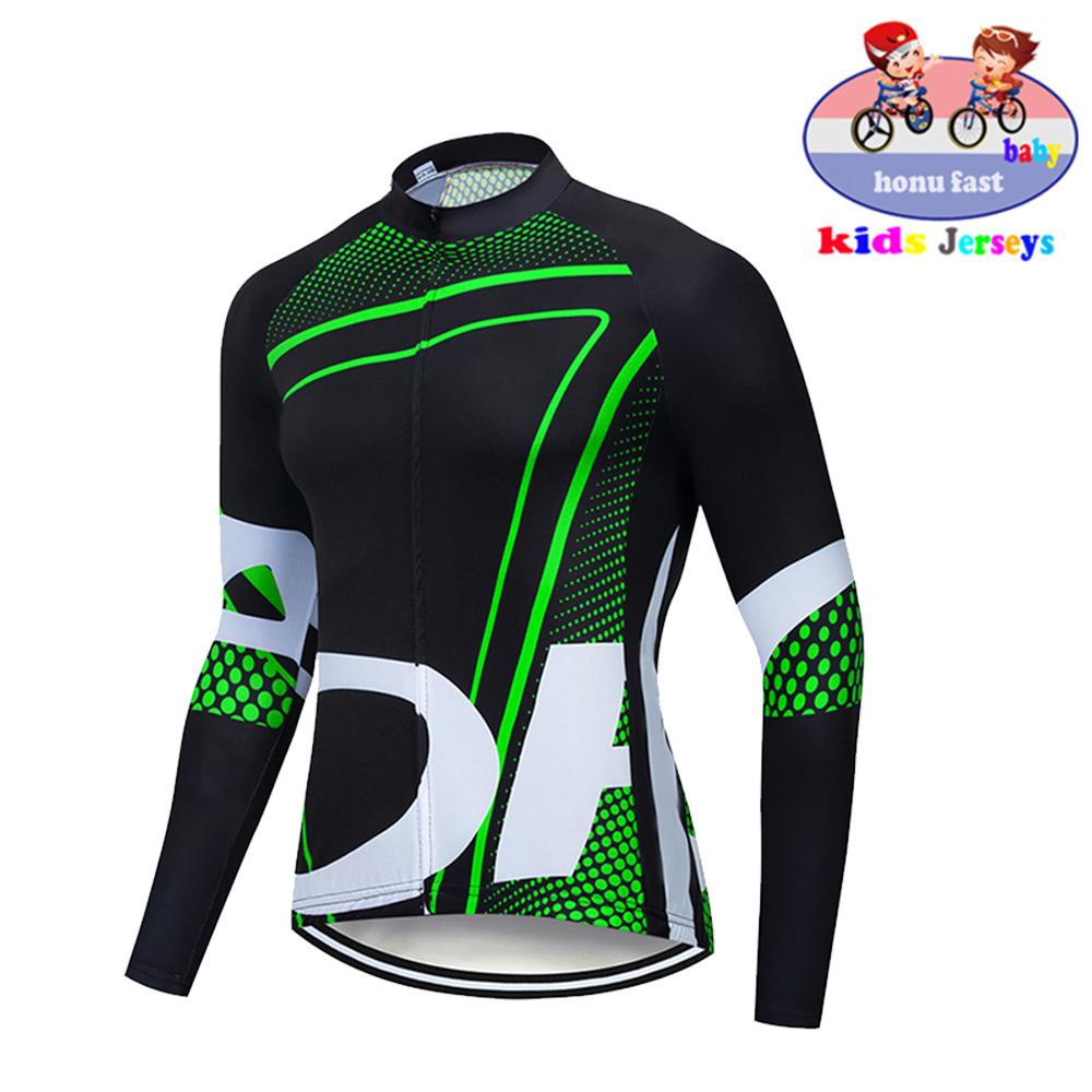 High Quality Kids  Kids Jersey Set Biking Long Sleeve Clothes Suit MTB Children's Cycling Wear   Autumn Breathable Cycling Suit Set