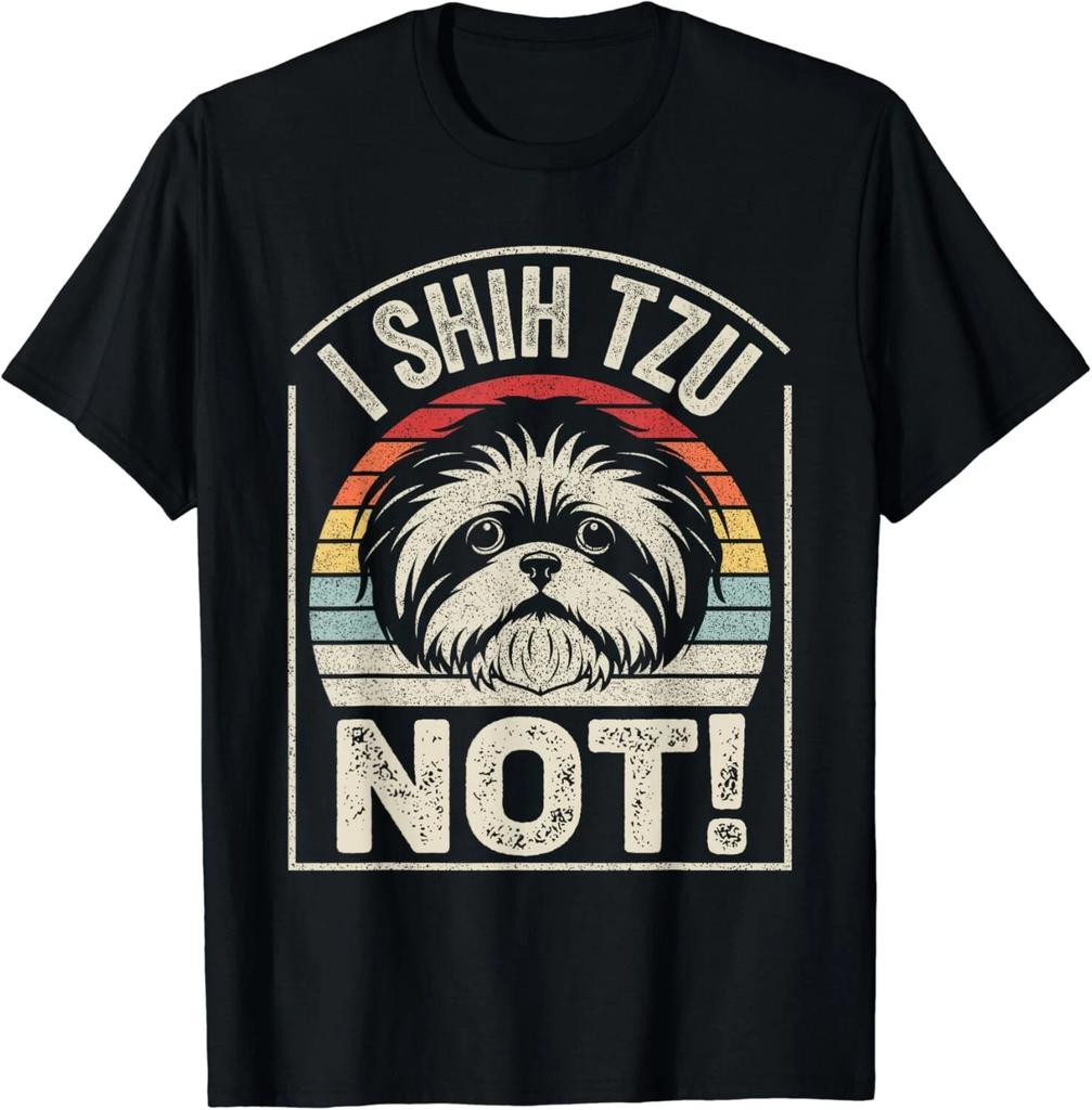 Retro Vintage Ich Shih Tzu Kein Lustiger Hundeliebhaber Geschenk Unisex T-Shirt