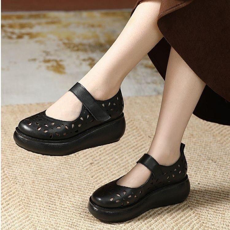 

Flat-soled single shoes women s soft leather spring and autumn soft-soled beef tendon sole shallow mouth shoes 40 чёрный