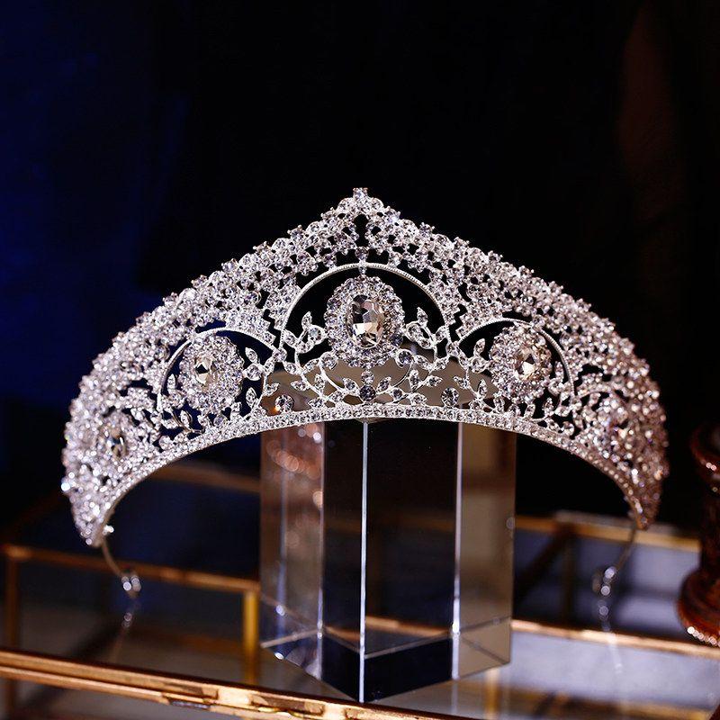 Bridal Wedding Elegant Crown Shiny Rhinestone Headdress