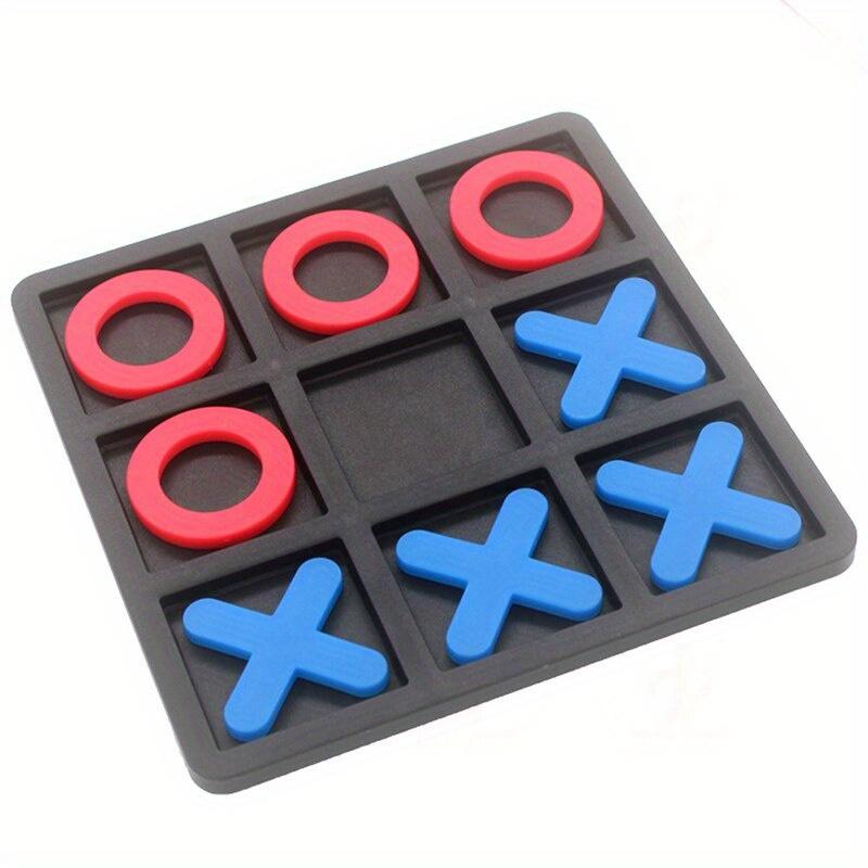Classic Noughts And Crosses Kids Children Board Games Indoor Playing Tic-tac-toe Noughts  Interactive Puzzle Toy
