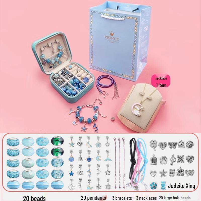 DIY Handmade Crystal Bead Bracelet Set - Holiday Gift Jewelry Accessories