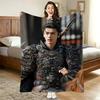 1pc Zhang Linghe As Xie Zheng In Armor On Horse from Chasing Jade Printed Flannel Blanket, All-Season Use, Soft And Comforta