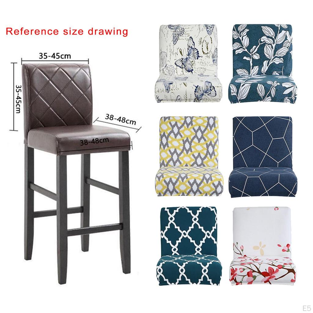 Modern Printing Soft Low Back Cover Barstool Counter Height S Covers Accessories Comfortable