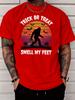 Halloween Bigfoot Pumpkin Bat Sunset Graphic Unisexs Cotton Crew Neck Tee Short Sleeve Loose Casual Daily Street Male Wear Top