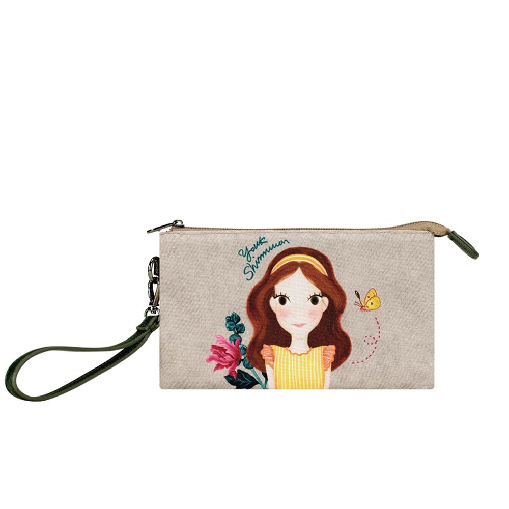 Youk Shim Won Long Wallet Pouch Flower Luna