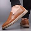 Fashion New Designer Soft Leather Shoes for Man Spring Autumn Fashion Casual Shoes Male Solid Color Big Size Light Driving Shoe Man