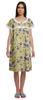 Moomaya Printed Short Sleeve Knee Length Nightdress Round Neck Sleepwear