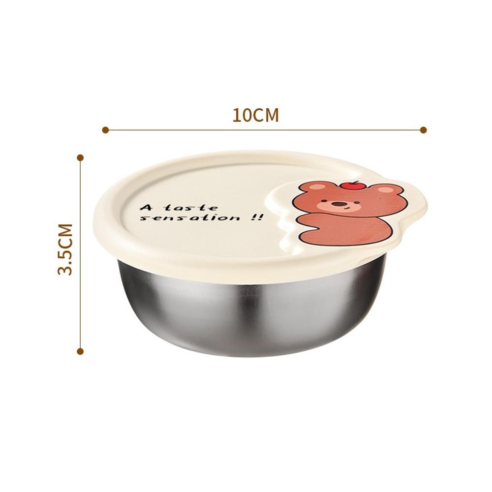 Cat Bear 304 Stainless Steel Salad Dressing Containers For Lunch Box Picnic Portable Sauce Cup Seasoning Condiment Container