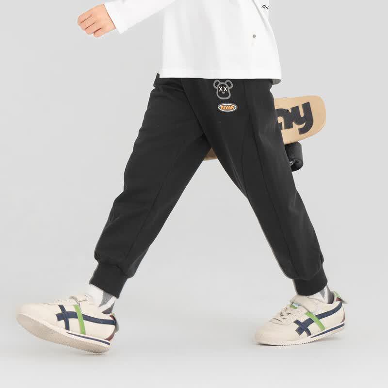 Boys' Fun Bear Print Jogger Sweatpants