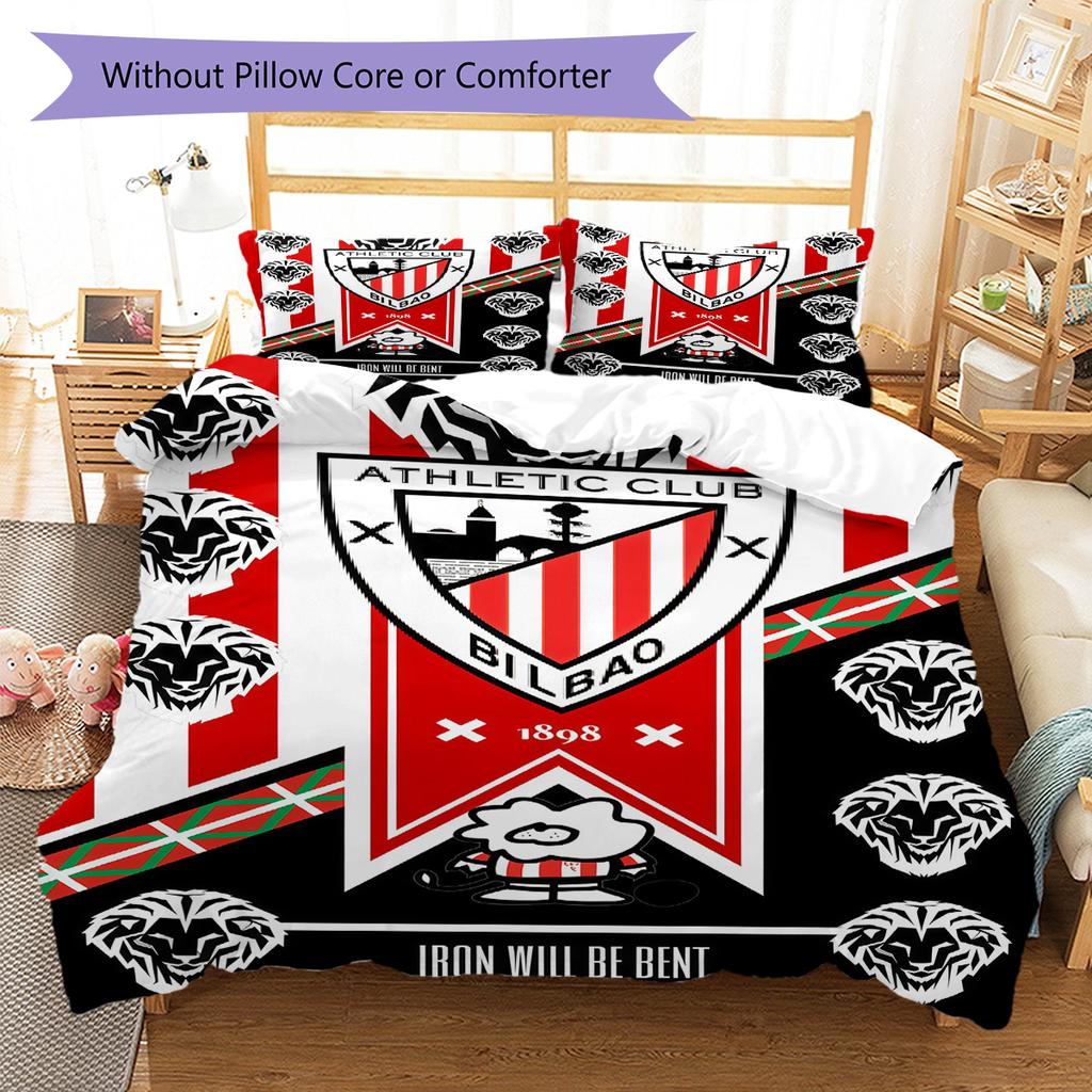 Athletic Club logo  Pattern Bedding Quilt Set Quilt Cover Pillowcase Home Decoration Birthday Gift (1 * duvet cover + 2 * pillowcase, without core)