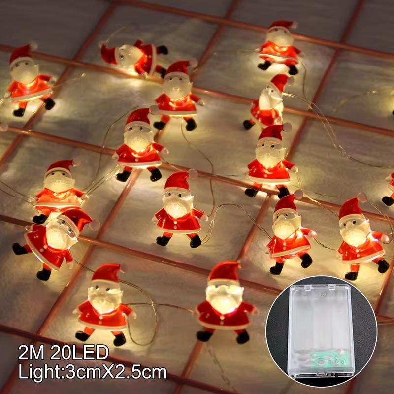 Santa Claus LED Light String Merry Christmas Decoration For Home 2025 Cristmas Ornament Xmas Navidad Natal Gifts New Year 2025