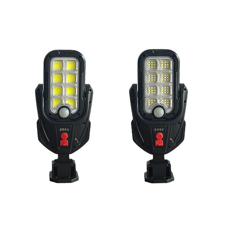 Convenient multi-mode outdoor and courtyard solar LED/COB wall lights, suitable for nighttime, courtyard, garden, roadside, and nighttime safety