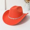 Western cowboy hat, high-quality woolen fabric, suitable for European and American festivals, parties, and stage performances, unisex, simple and
