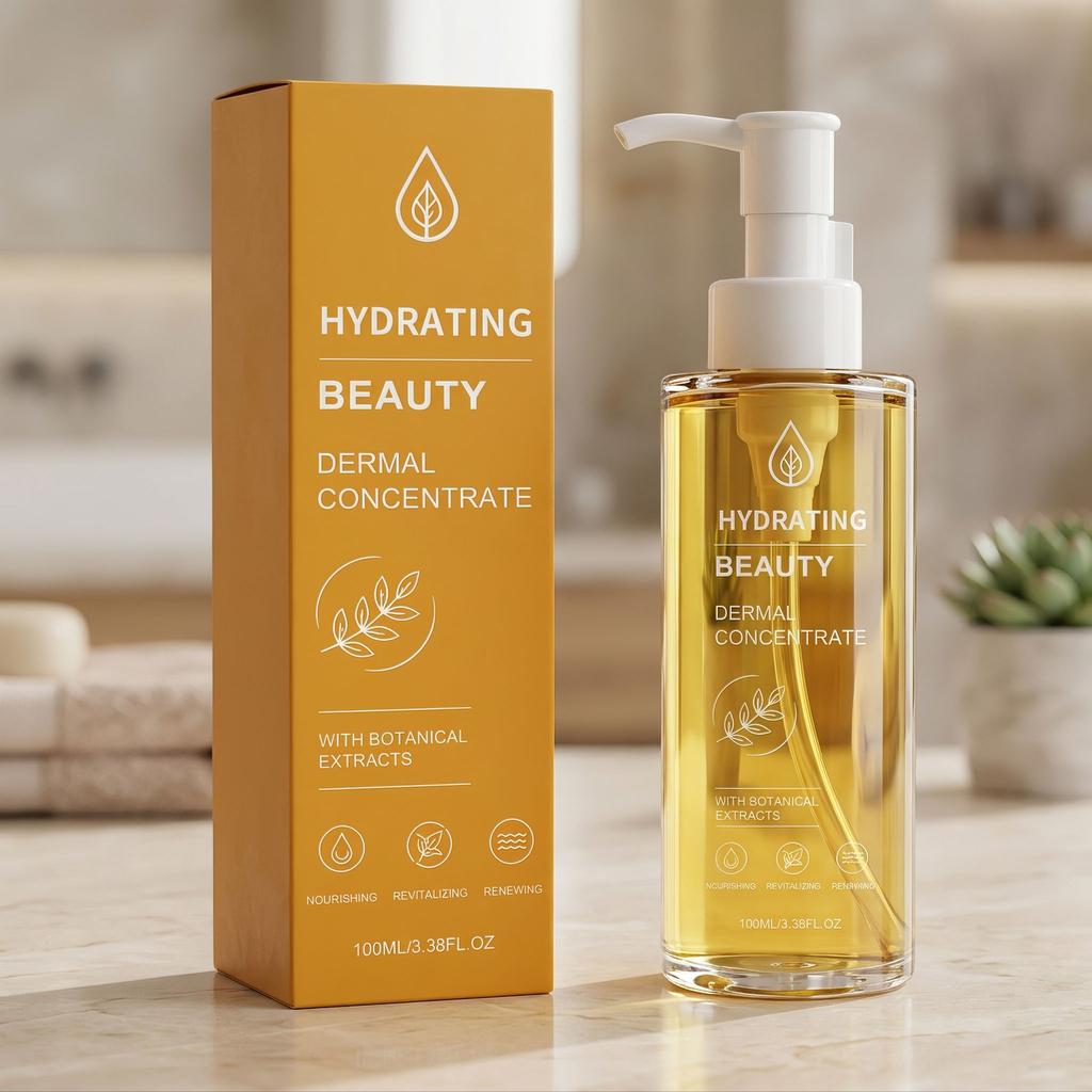Skin-Transforming Moisturizing Essential Oil: Improves dryness, provides a light, watery feel, contains jojoba and olive oils