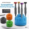 Magnetic Bottom Multi-hole Slot Storage 360° Rotatable Screwdriver Kit  Universal