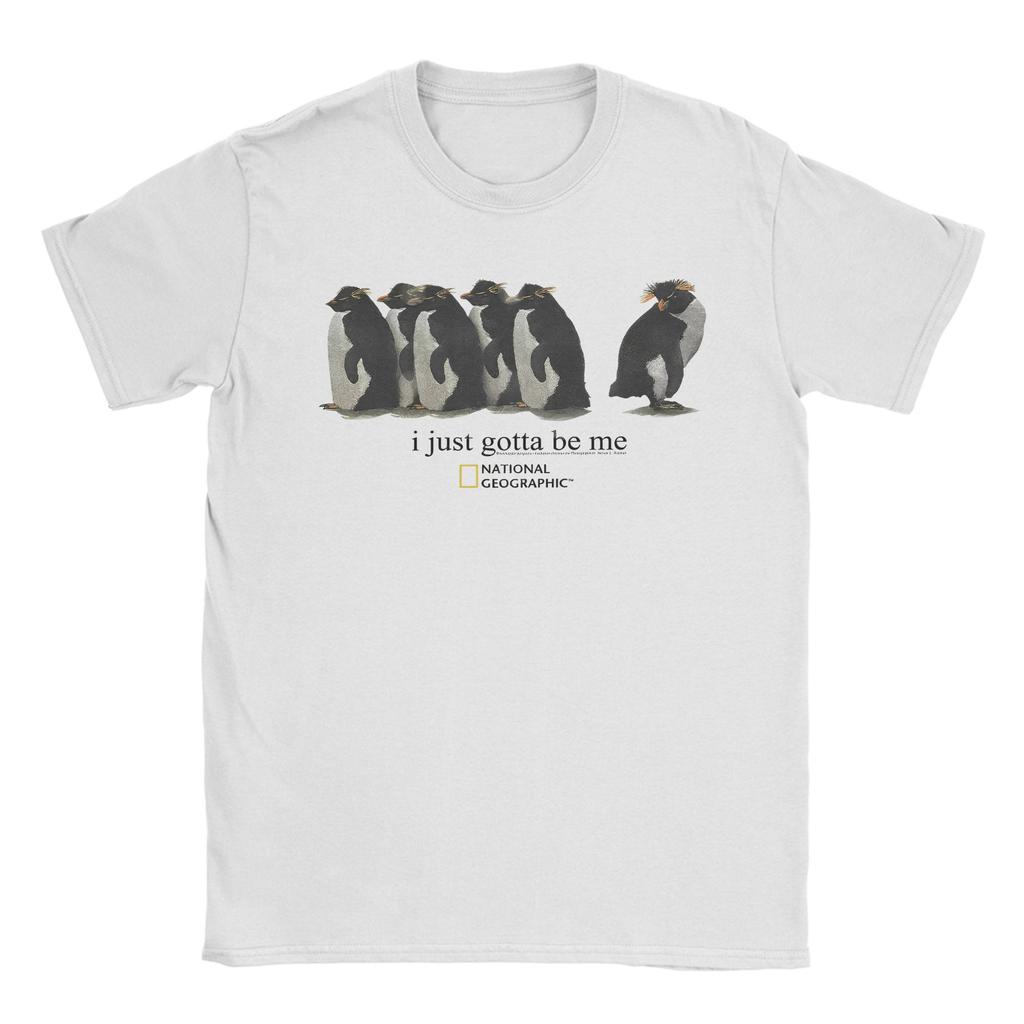 I Just Gotta Be Me Funny Penguin T Shirt for Men 100_ Cotton Funny T-Shirts Round Neck Tees Short Sleeve Tops Printing Summer