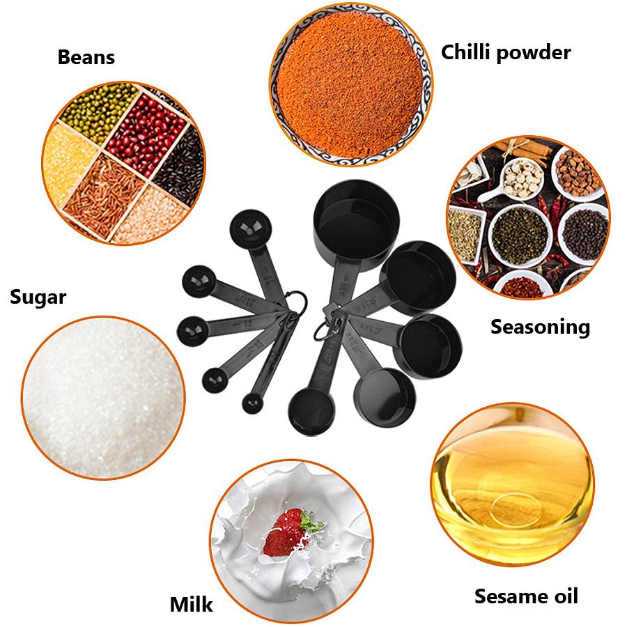 10Pcs Measuring Spoons Cup Set for Cake Flour Food Measuring Home Gadget Kitchen Cooking Baking Tools Accessories