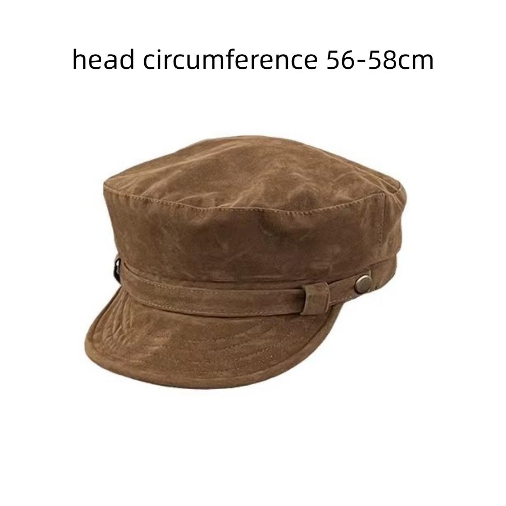 Autumn Winter Newsboy Caps Short Brim Octagonal Hat British Style Flat Top Naval Hat For Women