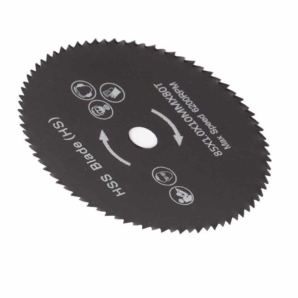 85mm 80T Teeth Stainless Steel Circular Saw Blade Wood Cutting Tool Bore Diameter 10mm