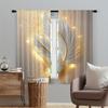 2 Stück Elegante Vorhänge mit Federdruck – Gold und Weiß mit Stangentaschen-Design   Ideal für Wohnzimmer, Schlafzimmer, Küche und Büro