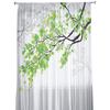Pflanzenzweig, grüne Blätter, Tüll, transparente Fenstervorhänge für Wohnzimmer, Schlafzimmer, moderne Tüll-Voile-Vorhänge, Vorhänge, Dekoration